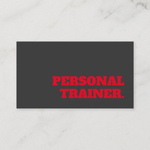 Carte De Visite Entraîneur Personnel de Fitness Unique Gris Rouge