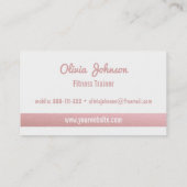 Carte De Visite Entraîneur personnel d'or de Faux de forme (Dos)