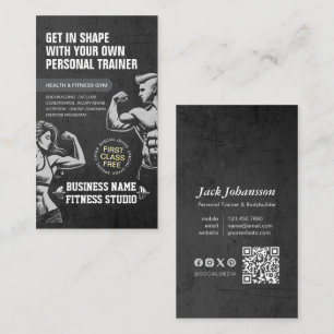 Carte De Visite Entraîneur Personnel Fitness Bodybuilding Gym Dumb