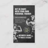 Carte De Visite Entraîneur Personnel Fitness Bodybuilding Gym Dumb (Devant)