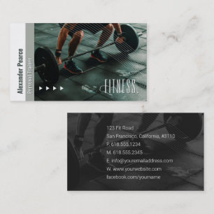 Carte De Visite Entraîneur personnel Fitness   Sports actifs