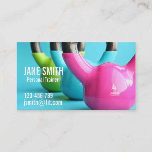 Carte De Visite Entraîneur personnel Freelance Fitness Entraîneur (Devant)