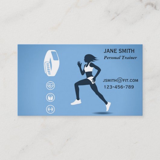 Carte De Visite Entraîneur personnel Freelance Fitness Entraîneur (Devant)