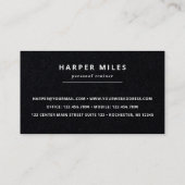 Carte De Visite entraîneur personnel noir et blanc (Dos)