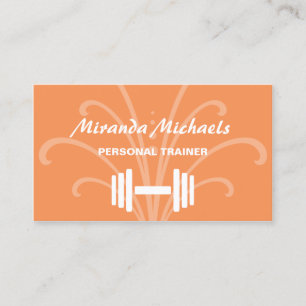 Carte De Visite Entraîneur Personnel Orange