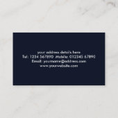 Carte De Visite Entraîneur pilote d'avion (Dos)