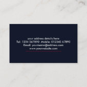 Carte De Visite Entraîneur pilote d'avion (Dos)