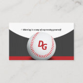 Carte De Visite Entraîneur professionnel | Baseball Master Sport (Dos)