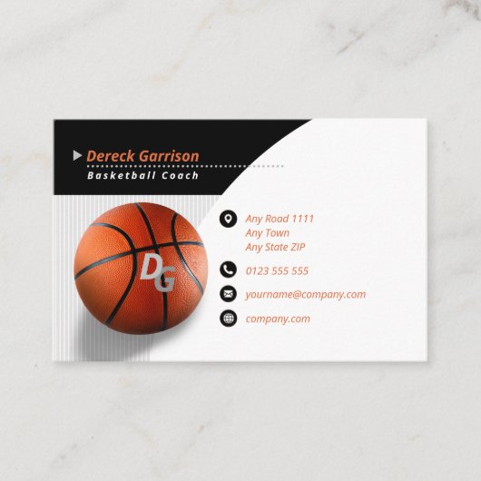 Carte De Visite Entraîneur professionnel | Basket-ball Master Spor (Devant)