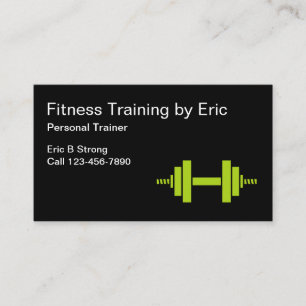 Carte De Visite Entraîneur Professionnel Coach Fitness