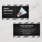 Carte De Visite Entraîneur professionnel de badminton de Shuttleco (Devant / Derrière)