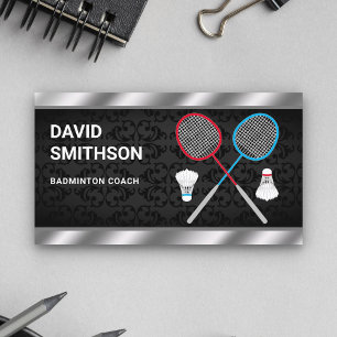 Carte De Visite Entraîneur professionnel de Badminton Rackets Shut
