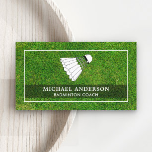 Carte De Visite Entraîneur Professionnel de Badminton Volant