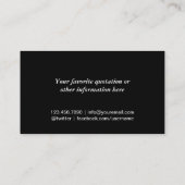 Carte De Visite Entraîneur professionnel de baseball Sport instruc (Dos)