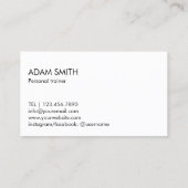 Carte De Visite Entraîneur professionnel de conditionnement physiq (Dos)