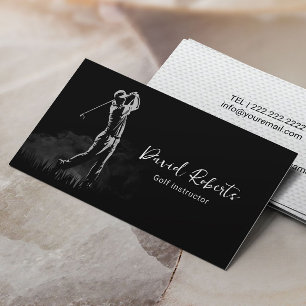 Carte De Visite Entraîneur professionnel de golf instructeur de go
