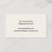 Carte De Visite Entraîneur professionnel de naissance pour sage-fe (Dos)