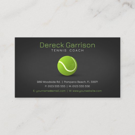 Carte De Visite Entraîneur professionnel | Tennis Master Sport (Devant)
