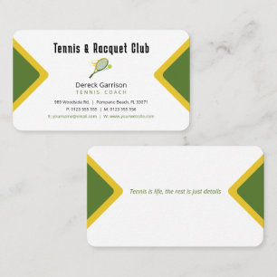 Carte De Visite Entraîneur professionnel Tennis Master Sport