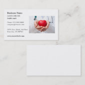 Carte De Visite Entraîneur rouge classique de santé de coeur (Devant / Derrière)