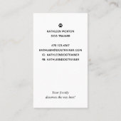 Carte De Visite Entraîneur Silhouette moderne (Dos)