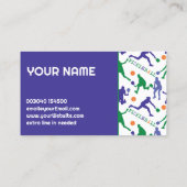 Carte De Visite Entraîneur silhouettes de Pickleball sur blanc (Dos)