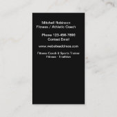 Carte De Visite Entraîneur sportif (Dos)