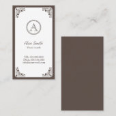 Carte De Visite Entraîneur Vocal Classé Art Déco Cadre (Devant / Derrière)