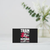 Carte De Visite Entraînez Comme Si Votre Vie En Dépendait Parce Qu (Debout devant)