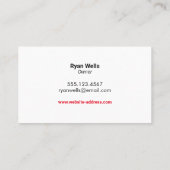 Carte De Visite Entreposage et traitement des déchets (Dos)