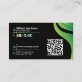 Carte De Visite Entrepôt de la pelouse Ambiance noir et vert (Devant)