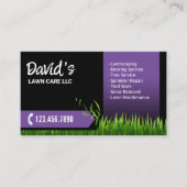 Carte De Visite Entrepôt de pelouse Ambiance noir & violet (Devant)