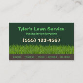 Carte De Visite Entrepôt de pelouse Aménagement de terre (Devant)