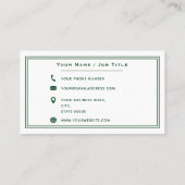 Carte De Visite Entrepôt De Pelouse Paysage Arbre Service Vert Et (Dos)