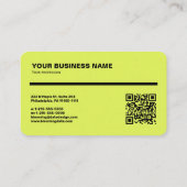 Carte de visite Entrepreneur (Dos)