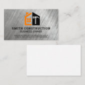 Carte De Visite Entrepreneur | Architecte de bâtiment | Constructi (Devant / Derrière)