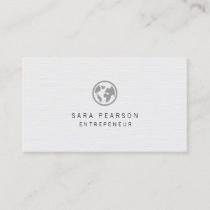 Carte De Visite Entrepreneur Black Globe Icon Professionnel