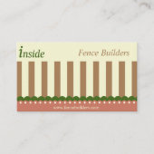 Carte De Visite Entrepreneur Brown de construction de clôture simp (Devant)