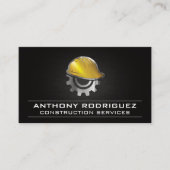 Carte De Visite Entrepreneur | Col bleu de construction (Devant)