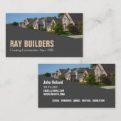 Carte De Visite Entrepreneur Constructeur Construction (Devant / Derrière)