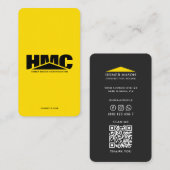 Carte De Visite Entrepreneur Constructeur de construction Carpenti (Devant / Derrière)