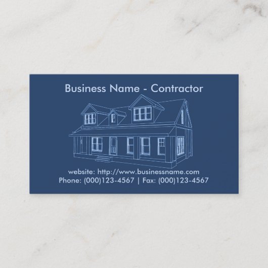 Carte de visite : Entrepreneur/construction (Devant)