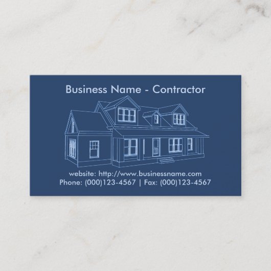 Carte de visite : Entrepreneur/construction (Devant)