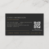 Carte de visite entrepreneur construction code QR  (Dos)