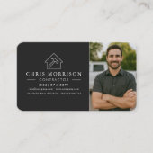 Carte de visite entrepreneur construction Noir Arg (Devant)