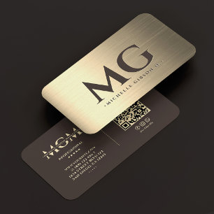 Carte De Visite Entrepreneur Contractant Espresso Faux Or Moderne