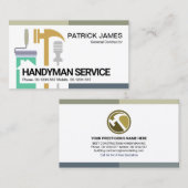 Carte De Visite Entrepreneur créatif Handyman Outils Entrepreneur (Devant / Derrière)