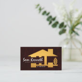 Carte De Visite Entrepreneur de bâtiment à la maison de directeur (Debout devant)