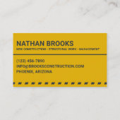 Carte De Visite Entrepreneur de bâtiment professionnel (Dos)