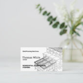 Carte De Visite Entrepreneur de cadre simple (Debout devant)